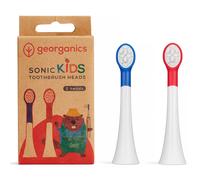 Georganics White Kids Sonic Replacement Heads - Pack of 2