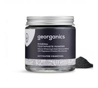 Georganics Whitening Mineral Toothpaste Powder - 60ml - Charcoal - 100% Natural Fluoride Free, SLS Free & Glycerine Free - Stain Removing & Teeth Whitening - Certified Cosmos, Vegan & Cruelty-Free