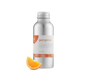 Georganics Whitening Oil Pulling Mouthwash - Orange Flavoured - Plaque-Reducing Coconut Oil Blend - 100% Natural Ingredients - SLS, Glycerine & Fluoride Free - Organic, Vegan, Cruelty-Free - 100ml