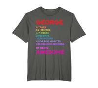 George 8th Birthday, 8 Years, 96 Months, 417 weeks, awesome T-Shirt