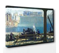 George Bellows Blue Morning Canvas Print | Gallery Wrapped 30mm Frame Wall Art | 30x20 inches | Ready to Hang | Modern Picture | Living Room Bedroom Lounge Office