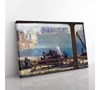 George Bellows Blue Morning Classic Painting Canvas Wall Art Print Ready to Hang, Framed Picture for Living Room Bedroom Home Office Décor, 60x40 cm (24x16 Inch)