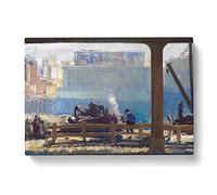 George Bellows Blue Morning Classic Painting Canvas Wall Art Print Ready to Hang, Framed Picture for Living Room Bedroom Home Office Décor, 76x50 cm (30x20 Inch)