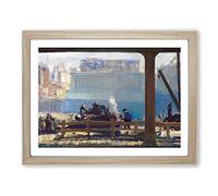 George Bellows Blue Morning Classic Painting Framed Print | A3 Oak Framed Wall Art | Ready to Hang | Classic Historical Picture | Living Room Bedroom Lounge Office
