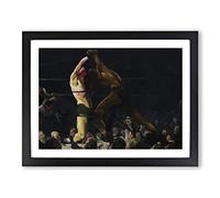 George Bellows boxing Match Classic Painting Framed Print | A3 Black Framed Wall Art | Ready to Hang | Classic Sport Picture | Living Room Bedroom Lounge Office