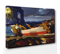 George Bellows The Big Dory Canvas Print | Gallery Wrapped 30mm Frame Wall Art | 30x20 inches | Ready to Hang | Modern Picture | Living Room Bedroom Lounge Office