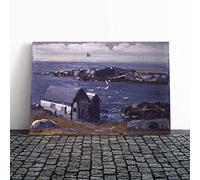 George Bellows The Gulls, Monhegan Canvas Print | Gallery Wrapped 30mm Frame Wall Art | 30x20 inches | Ready to Hang | Contemporary Picture | Living Room Bedroom Lounge Office