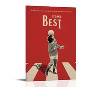 George Best Poster Tribute To A Legend Of English Football Poster Decorative Painting Canvas Wall Posters And Art Picture Print Modern Family Bedroom Decor Posters 16x24inch(40x60cm)