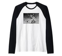 George Best Tackled Man Utd West Ham World Cup Football 1971 Raglan Baseball Tee