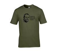 George Carlin- Fighting for Peace Quote- Hilarious Men's T-Shirt Green