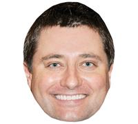 George Clarke (Smile) Celebrity Mask, Flat Card Face, Fancy Dress Mask