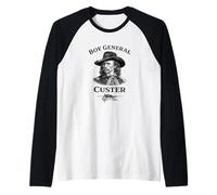 George Custer Boy General Civil War Raglan Baseball Tee