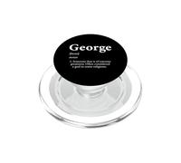 George Definition Funny Boy Name Birthday For George Gift PopSockets PopGrip for MagSafe