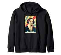 George Eliot Vintage Colors Zip Hoodie