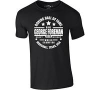 George Foreman Boxing Training Sport T Shirts Männer Herren Black