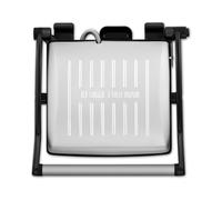 George Foreman Medium Electric Flexe Grill [Non stick, Healthy, Griddle, Toastie, Hot plate, Panini, BBQ, Energy saving, Vertical storage, Easy clean, Drip tray, Ready to cook light] Black 1800W 26250