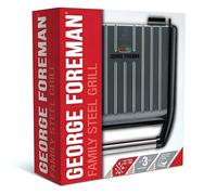 George Foreman 5 Portion Steel Grill Health Grill - Gun Metal