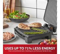 George Foreman Immersa Medium Electric Grill Removable Control Panel allows