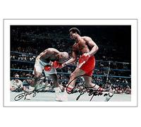 George Foreman & Joe Frazier Signed 12x8 Inch Photo Print With Pre Printed Signature Autograph Gift Wall Art, Boxing Artwork