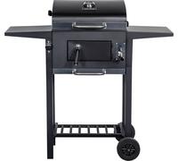 George Foreman Large Charcoal Barbecue - Black, Black