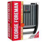 George Foreman 5 Portion Steel Grill Health Grill - Gun Metal