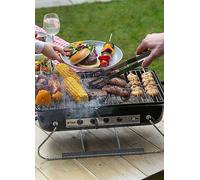 George Foreman On-The-Go Portable Charcoal BBQ Black