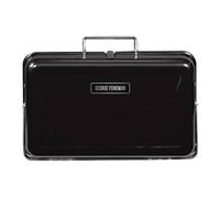 George Foreman Portable Charcoal BBQ, On-The-Go Toolbox, Portable, Sturdy Foldable Legs, Convenient Handle, Lightweight, Camping, Black, Charcoal Barbecue, GFPTBBQ1005B