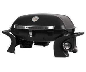 George Foreman Portable Gas BBQ with Integrated Thermostat, Black, Lightweight & Compact, Steel Body & Automatic Ignition, Gas Barbecue, GFSBBQ1