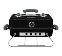 George Foreman Premium On-The-Go Portable Charcoal Barbecue, Two Part Rack, Adjustable Airflow, Portable, Simple Assembly, Camping and Travel BBQ with Heat Resist Carry Handle, GFPTBBQ1004B