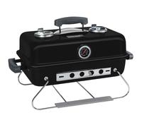 George Foreman Premium On-The-Go Portable Charcoal Barbecue, Two Part Rack, Adjustable Airflow, Portable, Simple Assembly, Camping and Travel BBQ with