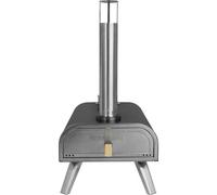 George Foreman Outdoor 16 Inch Wood Pellet Portable Wood Fired Pizza Oven Black with Paddle and Carry Bag, BBQ Oven & Smoker, Foldable Legs GFWPPO2BPC