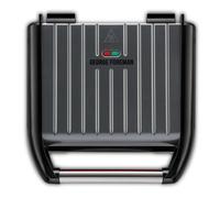 George Foreman Steel Grill - Medium, Grey, Non Stick, Fast Heat Up, Energy Saving, Multi Functional, Adjustable, Stylish - 25041
