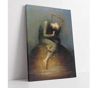 George Frederic Watts Hope Canvas Wall Art Print Picture - 24 inch wide x 36 inch high (Frame Depth 30mm)