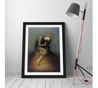 George Frederic Watts Hope Framed Wall Art Picture Print - A1 - Black Frame