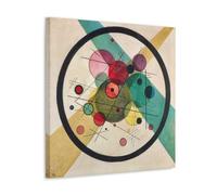 George Frederic Watts Paintings Wall Art Poster Prints Circles in A Circle By Wassily Kandinsky Giclee Paper Poster Bright Clear Reproduction Canvas Art And Wall Art Picture Print Modern Family Bedroo