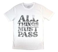 George Harrison Men's All Things Must Pass Text Infill T-Shirt in White | Size: XL George Harrison White XL