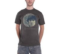 George Harrison Men's Circular Portrait Short Sleeve T-Shirt, Grey (Charcoal), X-Large