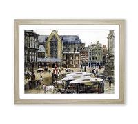George Hendrik Breitner The Dam Amsterdam Classic Painting Framed Print | A2 Oak Framed Wall Art | Ready to Hang | Classic Historical Picture | Living Room Bedroom Lounge Office