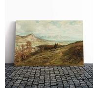 George Herbert Baker San Fernando Valley Canvas Print | Gallery Wrapped 30mm Frame Wall Art | 20x14 inches | Ready to Hang | Modern Landscape Picture | Living Room Bedroom Lounge Office