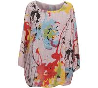 George Hilton Summer Tops for Women Short Sleeves Casual Tunic Top Loose Blouse Shirts Ladies Printed Tops Dress UK Size (12-22)-Beige
