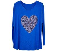 George Hilton Women Jumpers Winter Tops Long Sleeves Italian Tunic Shirt Round Neck Loose Fit Dress Casual One Size Tops Blouses for Ladies Pullover Jumper for Party, Christmas UK Size (8-16)