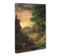 George Innes In The Berkshires Canvas Print | Gallery Wrapped 30mm Frame Wall Art | 30x20 inches | Ready to Hang | Classic Picture | Living Room Bedroom Lounge Office