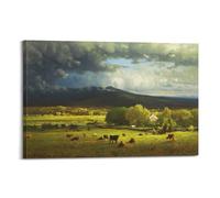 George Inness，Sunset on The River Posters Vintage Scroll Canvas Wall Painting Art Print Decor for Cozy Home Interior 12x18inch(30x45cm)