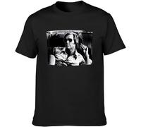 George Jones Black Men T-Shirt Graphic Printed Top Unisex Tee(Medium)