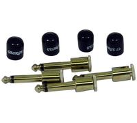 George L's 155 Guage Right Angle Plugs with Black Jackets (4 Piece Set)