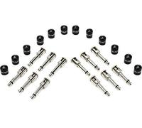 George L's .155 Guitar Connector - Nickel, Angled 12-Pack