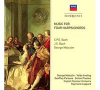 George Malcolm, V Aveling, G Parsons, S Preston - Music For Four Harpsichords: CPE Bach, JS Bach, G Malcolm