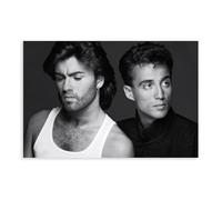 George Michael Andrew Ridgeley Photography Prints George Michael Poster Black And White Wall Art Museum Quality Photography Poster Unframe-style 20x30inch(50x75cm)