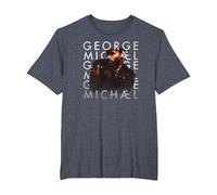 George Michael - Faith T-Shirt, Men's Big and Tall, Heather Blue, 3X Tall