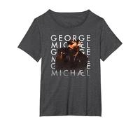 George Michael - Faith T-Shirt, Women's Plus, Dark Heather Grey, 6X